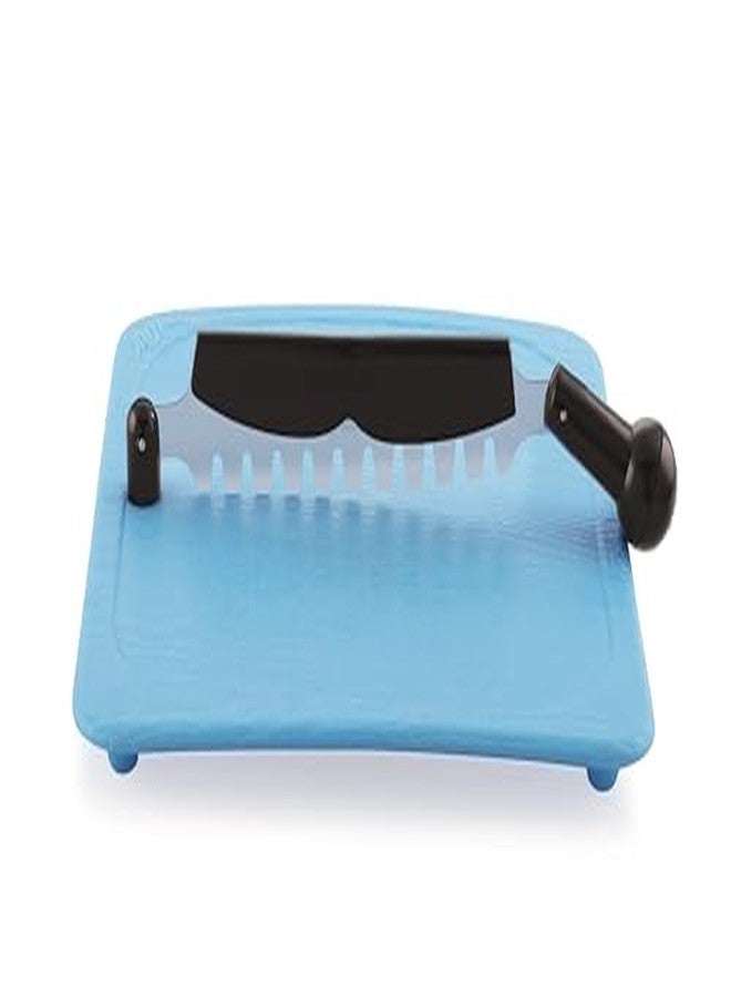 Anjali Fantastique Deluxe S.S Blue Black Polypropylene Plastic Board Nylon Handle, Tempered Magnetic Stainless Steel Razor-Sharp Two Sided Blades for Chopping Vegetables,Fruits - ZHFC02(B) - Image 4
